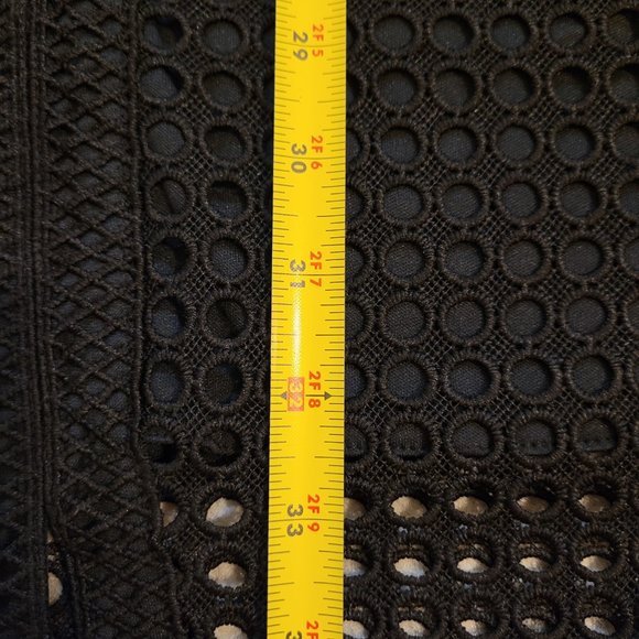 Dex Sleeveless Black Crochet Eyelet Midi Dress - Picture 12 of 14